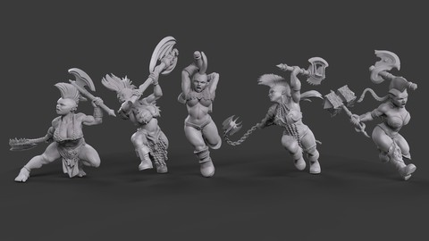 Female Dwarf Warriors Pack