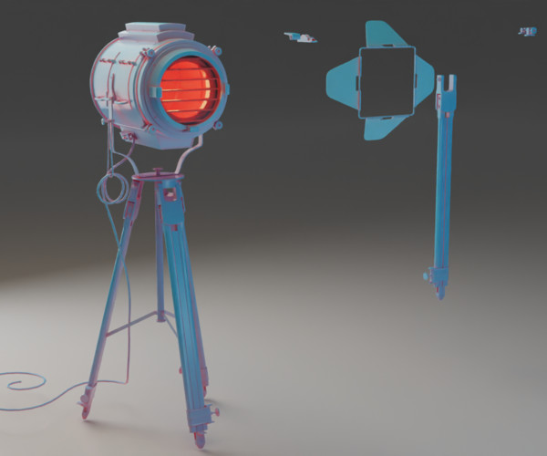 ArtStation Vintage Hollywood Stage Light Blender to Unreal Tutorials