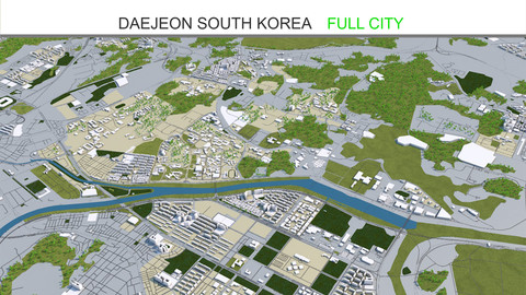 Daejeon City South Korea 3D Model