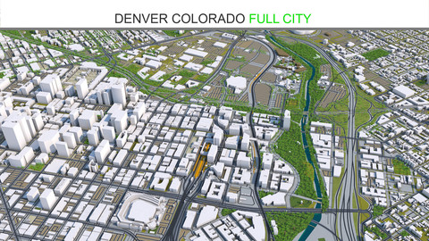 Denver City Colorado 3D Model