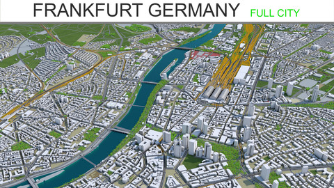 Frankfurt City Germany 3D Model