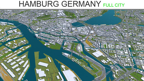 Hamburg City Germany 3D Model