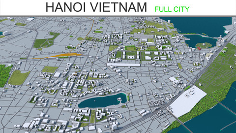 Hanoi City Vietnam 3D Model