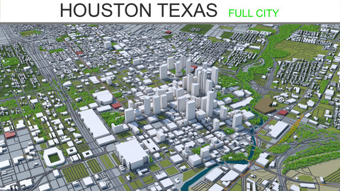 Houston City Texas 3D Model