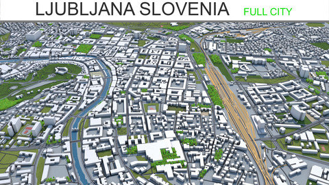 Ljubljana Slovenia City 3D Model