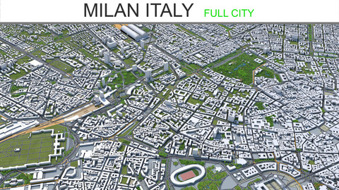 Milan City Italy 3D Model