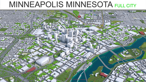 Minneapolis City Minnesota 3D Model