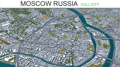 Moscow City Russia 3D Model
