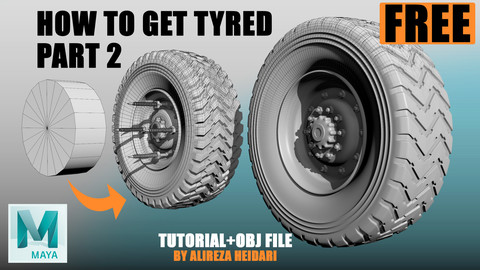 FREE Tutorial + OBJ - How to create a tire PART 2