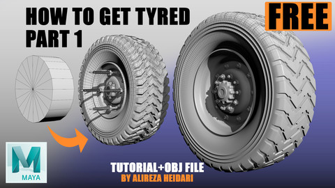 FREE Tutorial + OBJ - How to create a tire PART 1