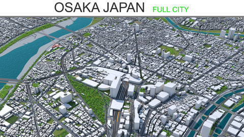 Osaka City Japan 3D Model