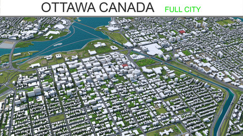 Ottawa City Canada 3D Model