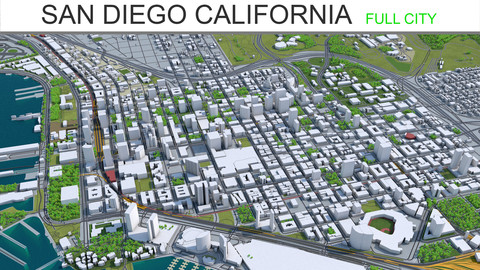 San Diego City California 3D Model