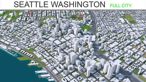 Seattle City Washington 3D Model