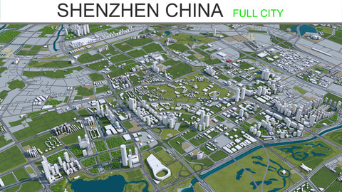 Shenzhen City China 3D Model