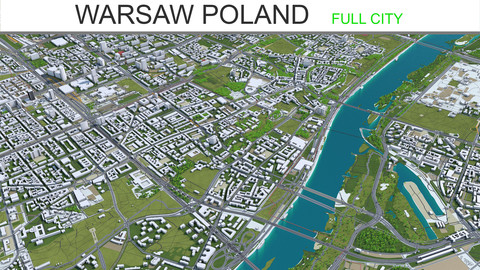 Warsaw City Poland 3D Model