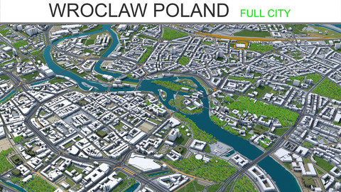 Wroclaw City Poland 3D Model