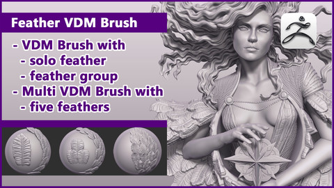 ZBrush Feathers Brush / VDM+Multi VDM