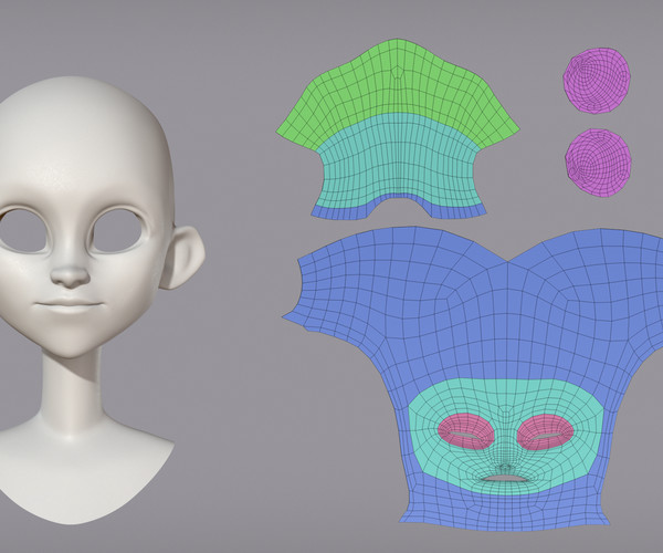 ArtStation - Male and female cartoon characters base mesh | Resources