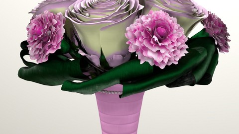 Bouquet of brides 3d model