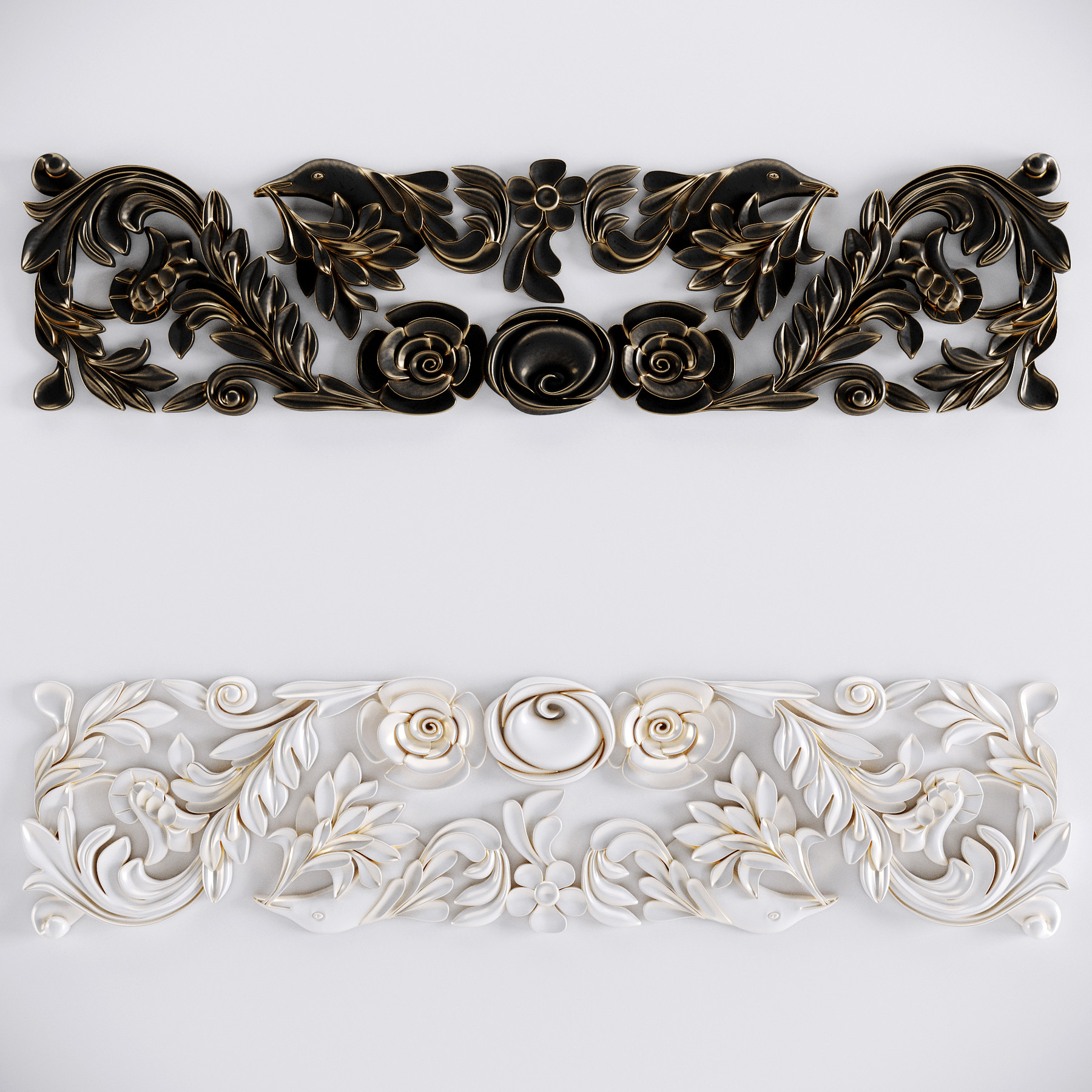 ArtStation Decorative Plaster Moldings Flower 3 pack Resources
