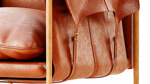 Havana Leather Chair (3DSMAX 2015 + VRAY + CORONA + OBJ)