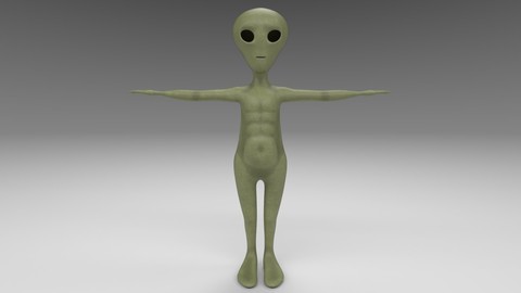 3D Alien Low Poly