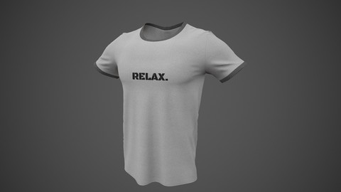 T-Shirt Male PBR Low-poly