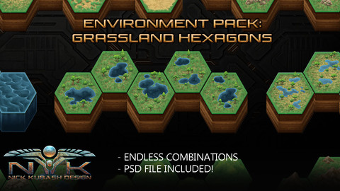Environment Pack: Grassland Hexagons