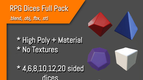 RPG Dices Blank Full Pack