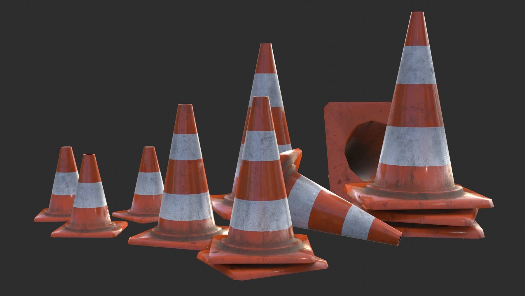 ArtStation Traffic Cone Assets 01 Game Assets