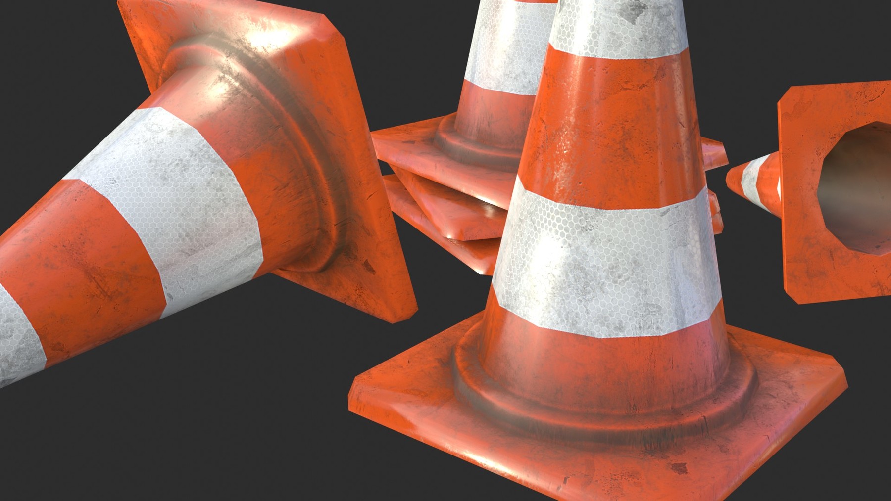 ArtStation Traffic Cone Assets 01 Game Assets