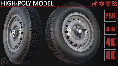 Dunlop R5 tire with Dunlop alloy rim/wheel