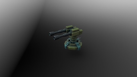 Stylized modern turret