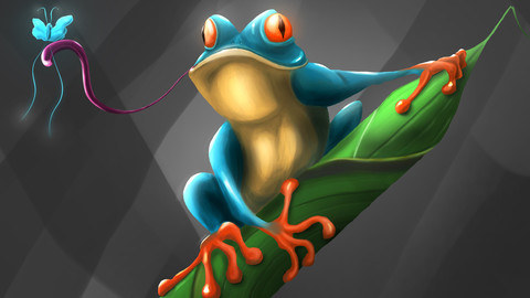 Frog on a night hunt.