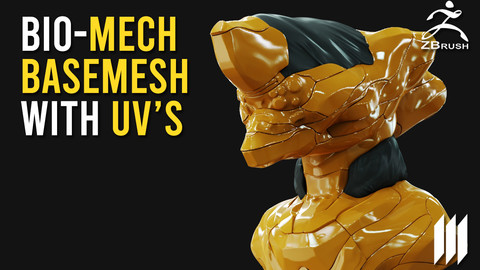 Bio-Mech Bust BaseMesh Sci-Fi Bust With UV's