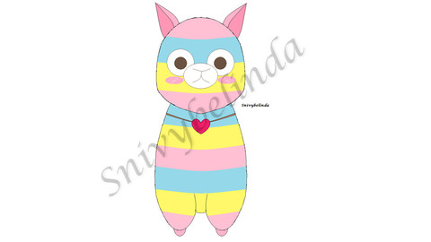 Rainbow Alpaca Stickers
