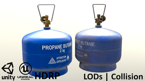 Gas Cylinder 2kg Blue Clean&Dirty