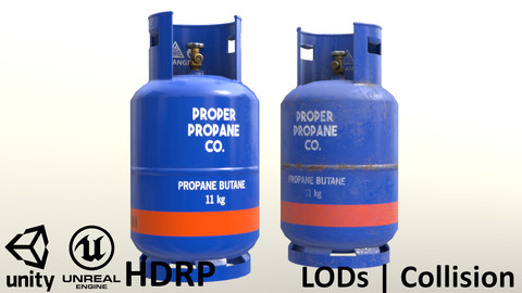 Gas Cylinder 11 kg Blue Clean&Dirty