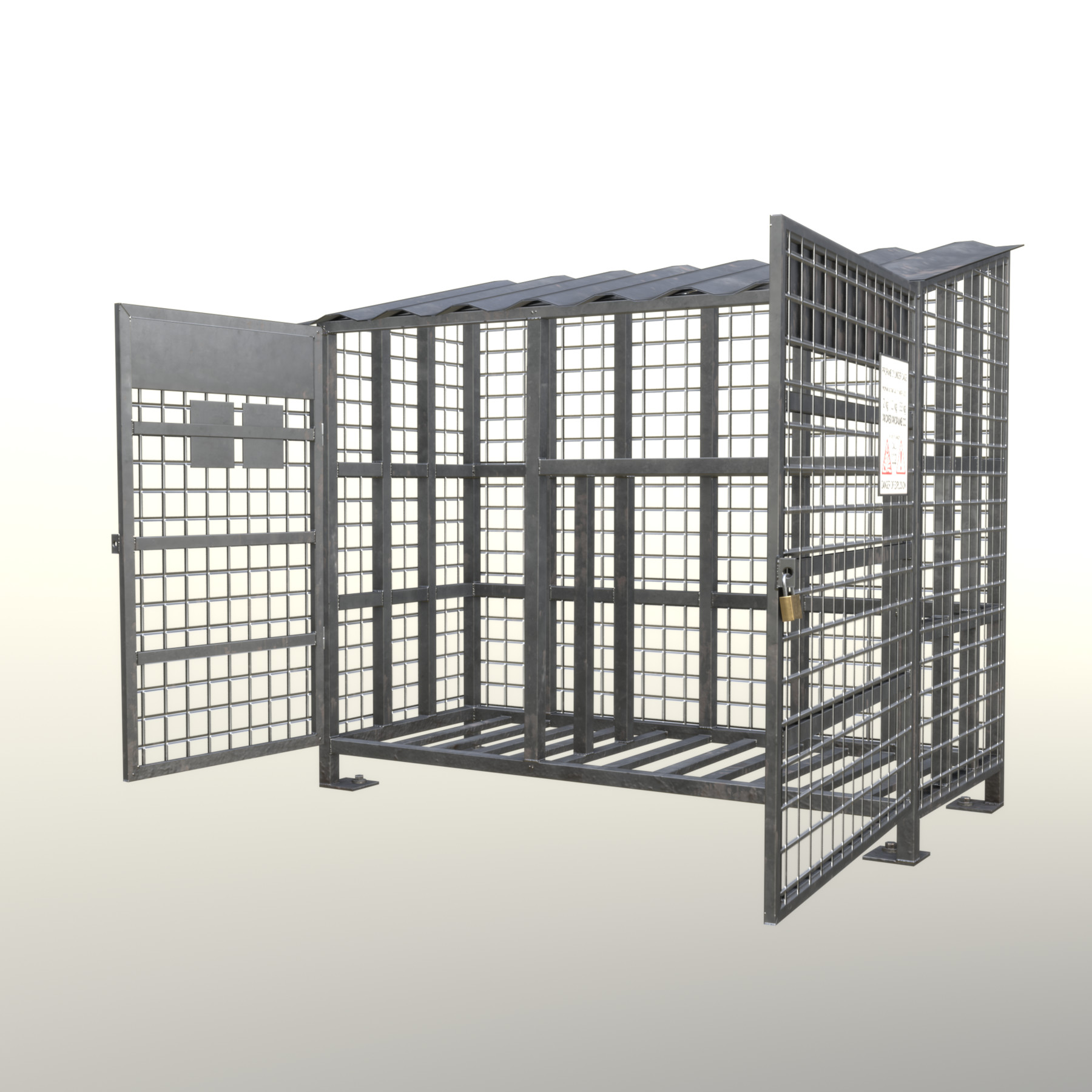 ArtStation Gas Cylinder Cage Rusty Game Assets