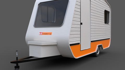 Caravan Trailer - PBR Low-poly
