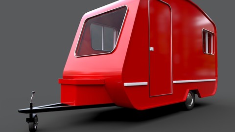 Caravan Trailer - PBR Low-poly