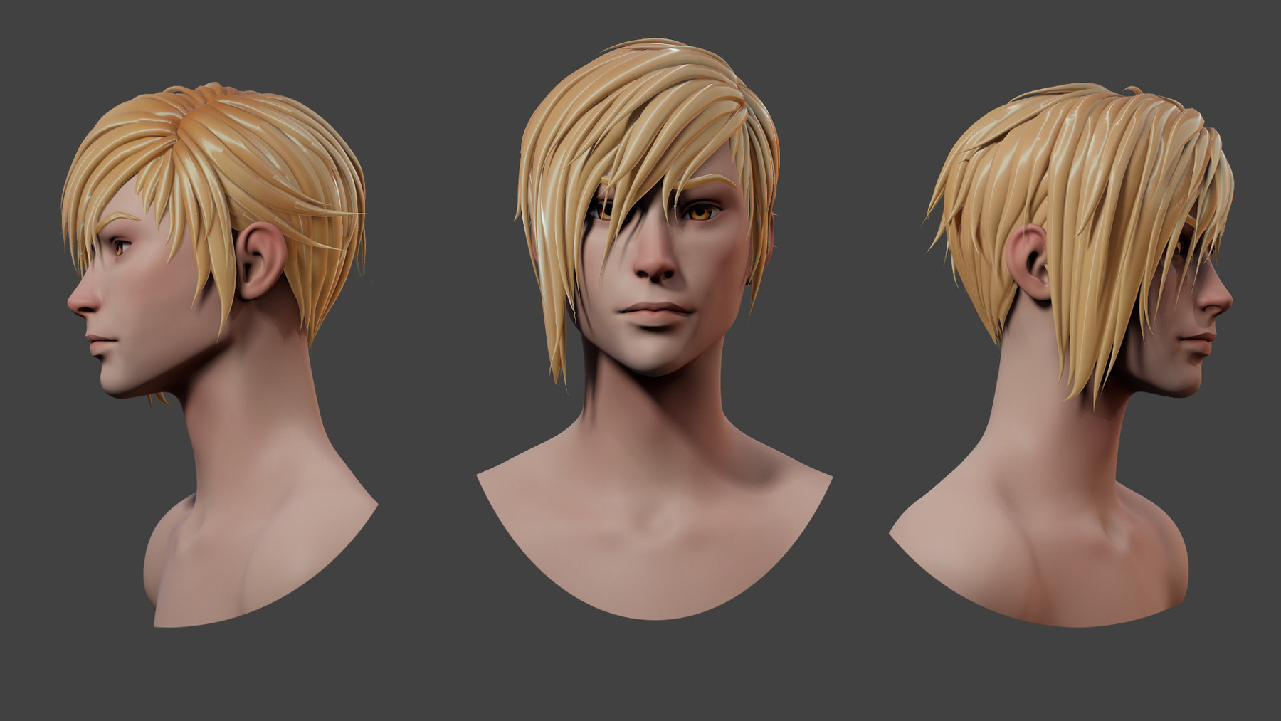 ArtStation - Stylized Anime Head Base Mesh | Game Assets