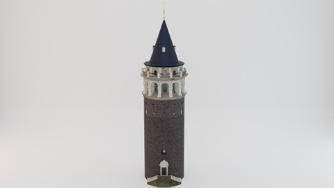 Galata Tower 3D Model