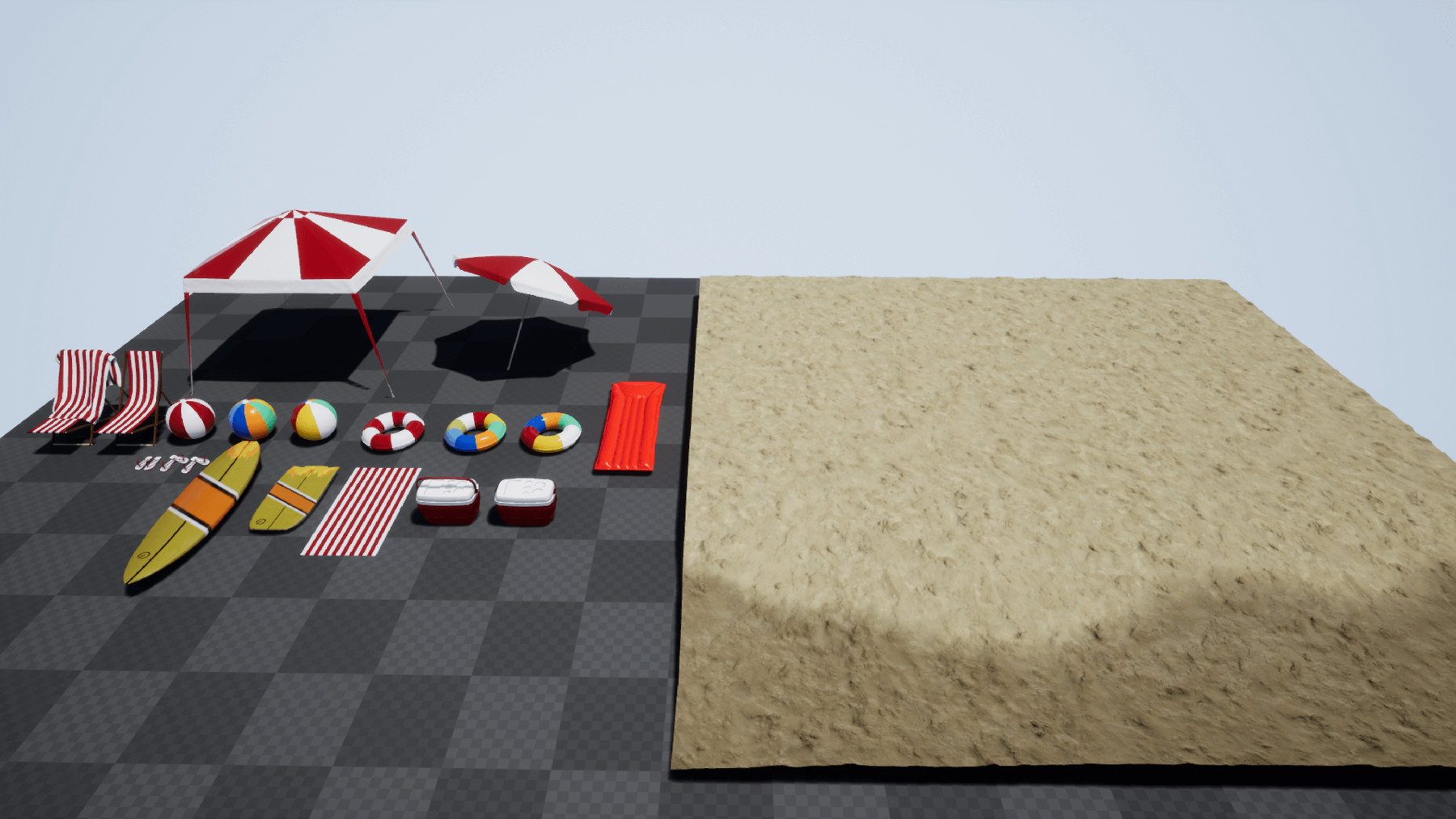 ArtStation Beach Summer Pack Game Assets