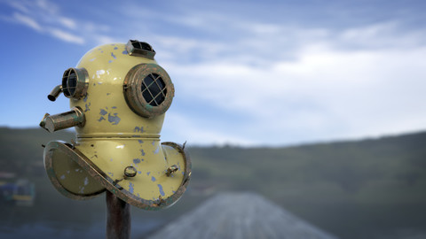 Old diving helmet
