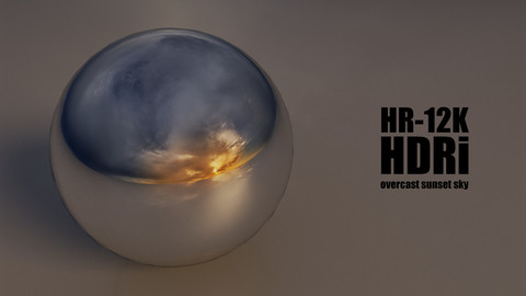 SKYDOME HDR 360° PANORAMA - sunset overcast sky