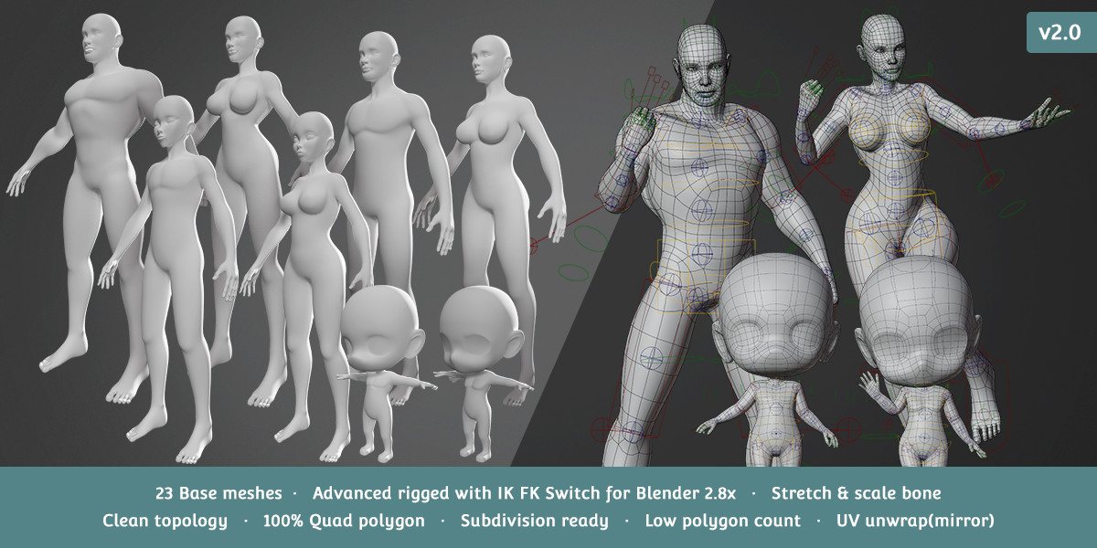 Featured image of post Anime Base Mesh Blender Simple human base mesh made with blender v2 79 don t forget to leave a like and subscribe