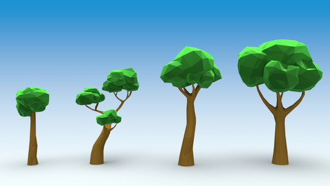 Low poly trees