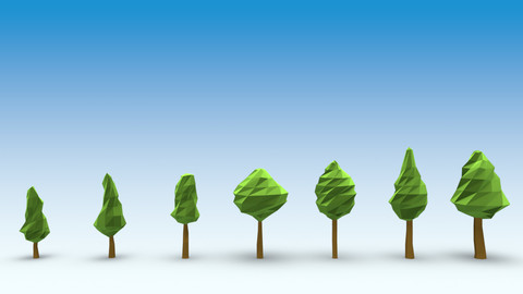 Low poly trees